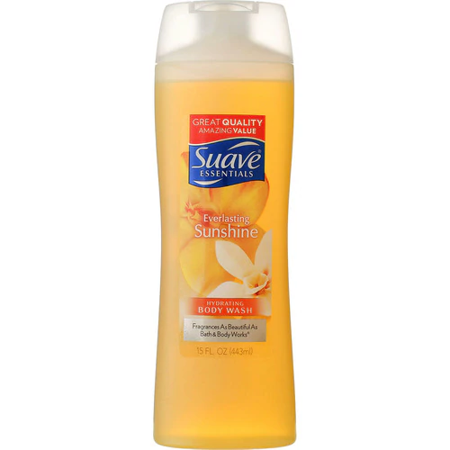 Suave Essentials Hydrating Body Wash, Everlasting Sunshine, 15 fl oz