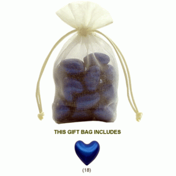 Image For: Blue Heart Bath Beads Gift Bag