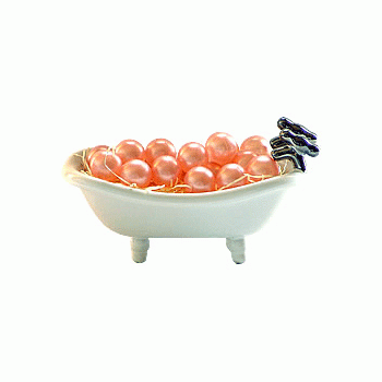 Image For: Pale Pink Round Bath Beads In Tub