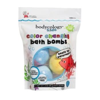 Image For: Bodycology Kids Color Changing Watermelon Bath Bombs - 3 oz